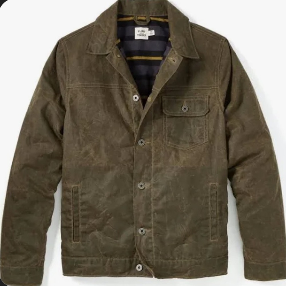 Flint and Tinder - Waxed Trucker Jacket - Forest - Men’s XXL